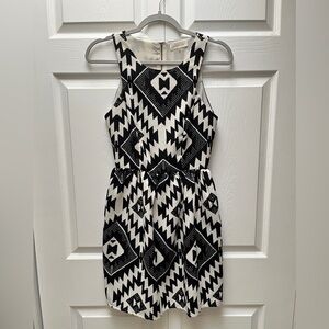 Black and White Patterned Dress